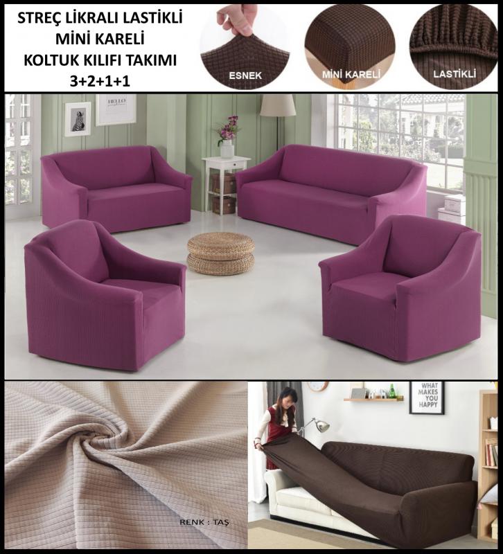 STREÇ%20LİKRALI%20LASTİKLİ%20MİNİ%20KARE%20KOLTUK%20ÖRTÜSÜ%20TAKIMI%20-%203+2+1+1%20STANDART%20KOLTUK%20TAKIMI%20İÇİN%20-%20TAŞ