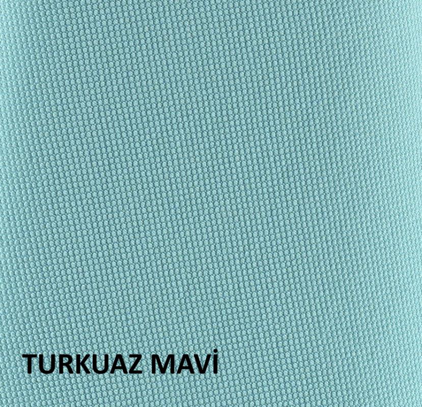 STREÇ LİKRALI LASTİKLİ BAL PETEĞİ ÇEKYAT KILIFI - 1 ADET ÜÇLÜ ÇEKYAT İÇİN - TURKUAZ MAVİ